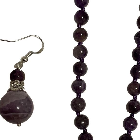 Natural Amethyst Necklace Earring Set NWT Black Friday sale! - Picture 9 of 11